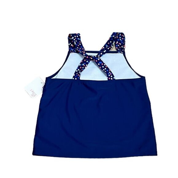 SO Girls Red, White, And Blue Tankini Swim Top, Size 16, NWT - Picture 2 of 5